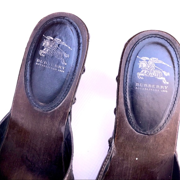 Burberry size 39 women’s 9 clogs heels shoes mules - Picture 3 of 8